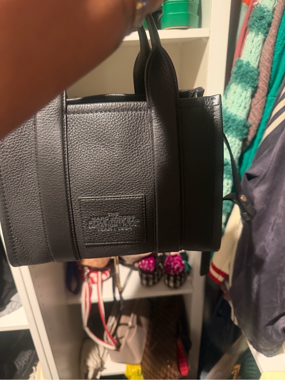 Marc Jacobs Black Pebbled Leather Tote